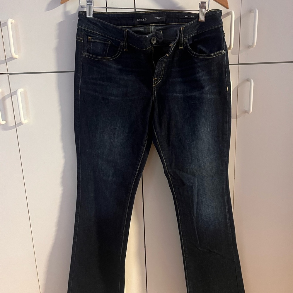 GUESS Women's Dark Wash Bootcut Jeans - Indigo Blue